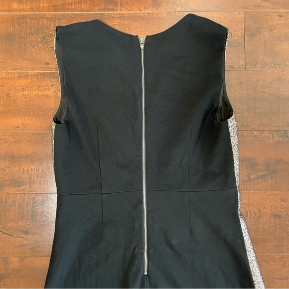 DIANE VON FURSTENBERG Yvette Metallic A-Line Dress Mini Sleeveless Size 6 DVF - Picture 7 of 14